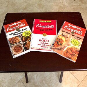 Lot of 3 Vintage Campbell's Soup Recipe Booklets - Retro style 1980's - 1990's